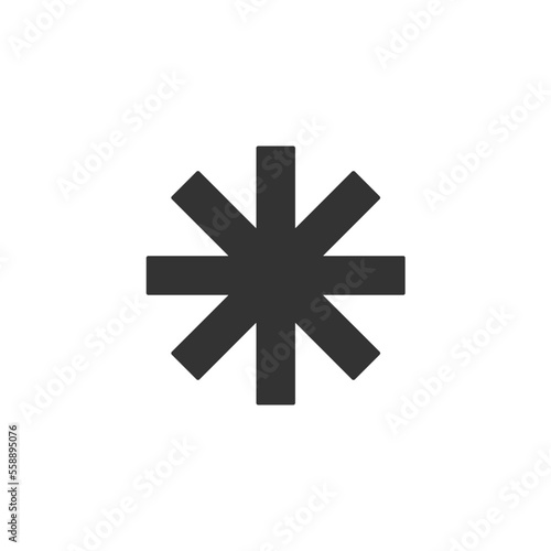Eight spoked asterisk icon. Asterisk symbol modern, simple, vector, icon for website design, mobile app, ui. Vector Illustration