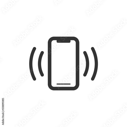 Buzzing phone icon. Vibration mode symbol modern, simple, vector, icon for website design, mobile app, ui. Vector Illustration