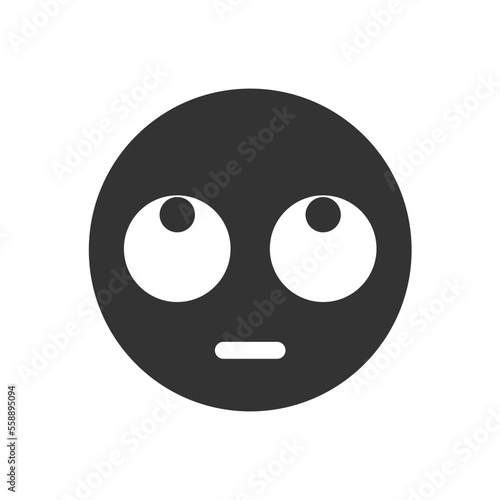 Face with rolling eyes emoji icon. Rolling eye emoticon symbol modern, simple, vector, icon for website design, mobile app, ui. Vector Illustration