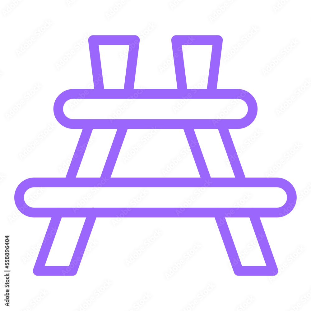 Picnic Table Icon Style Picnic Table Icon Style