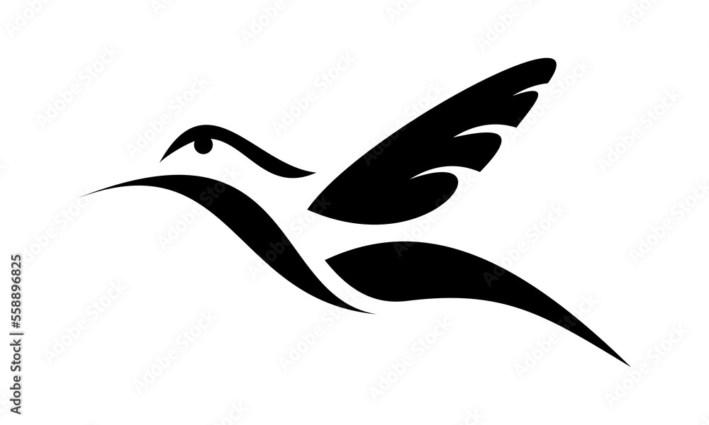 black bird lineart vector logo black bird lineart vector logo