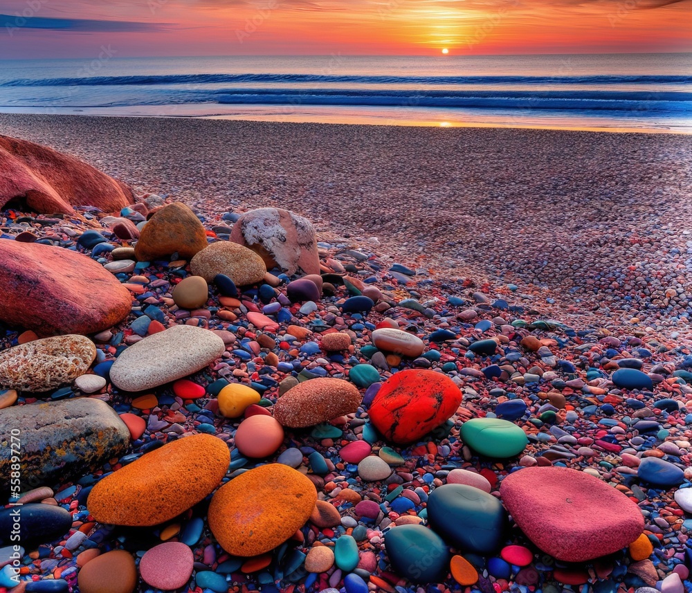 colorful pebbles on the beach colorful pebbles on the beach