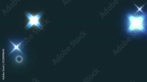 Colorful star field light flashes on Black Background. High quality 4k footage. photo