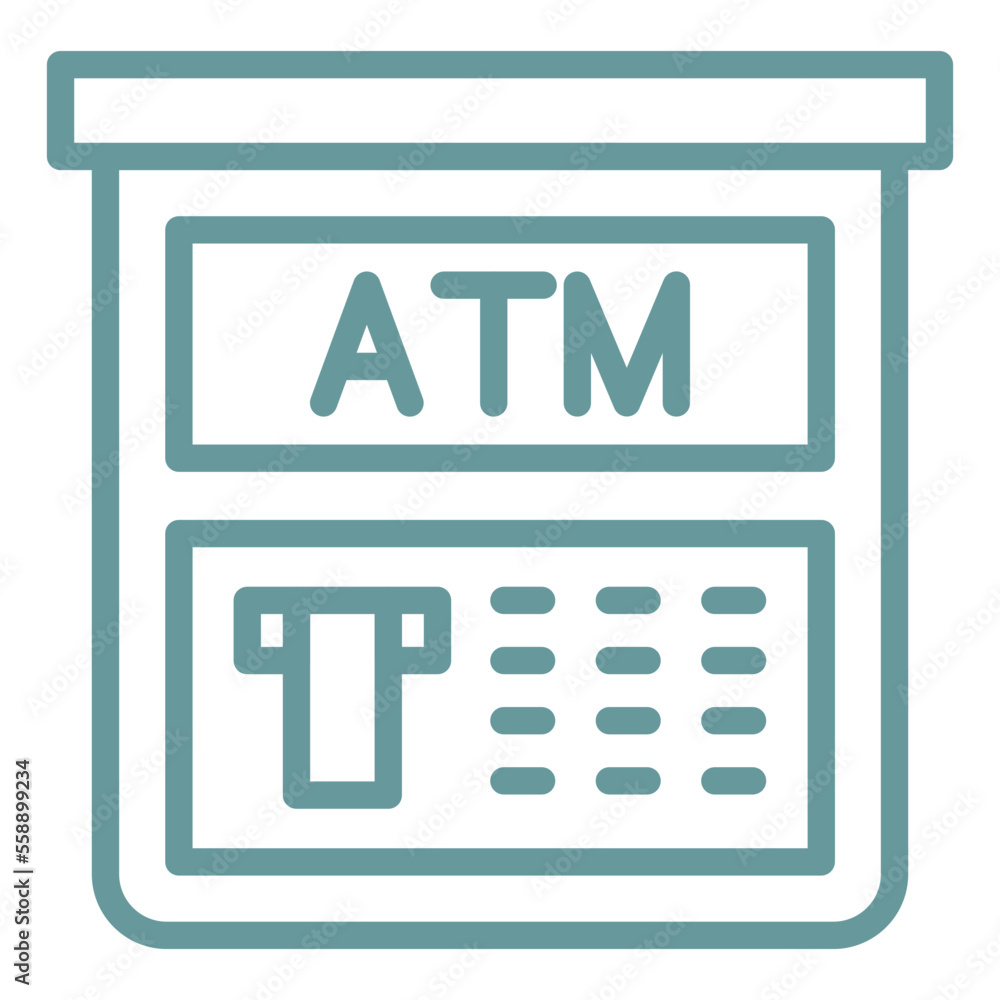 Atm Machine Icon Style