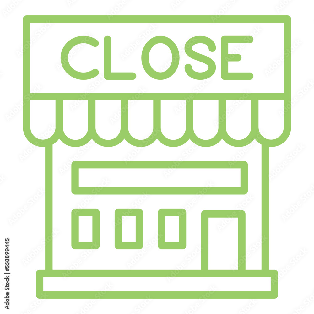 Fototapeta premium Shop Close Icon Style