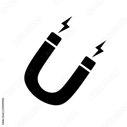 horseshoe magnet icon with simple design