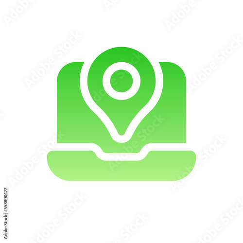 digital nomad flat gradient icon