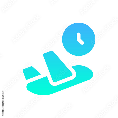 jet lag flat gradient icon