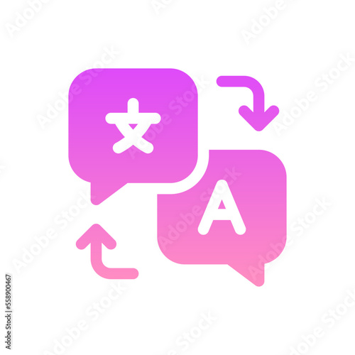 languages flat gradient icon
