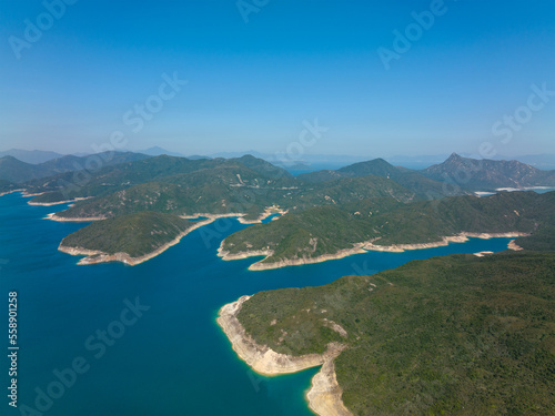 Top view of Hong Kong Sai Kung natural landscape
