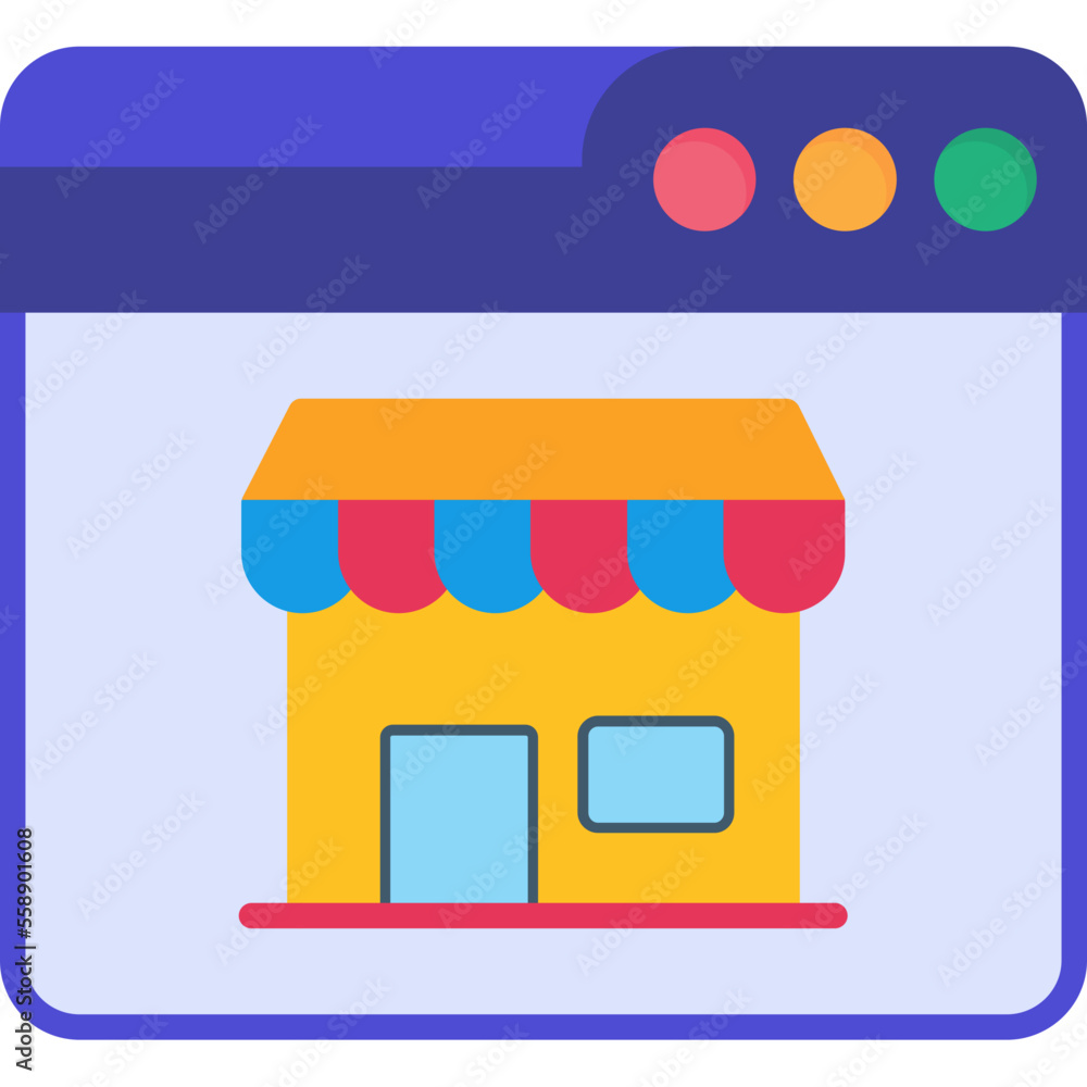 Web Online Shop Icon Web Online Shop Icon