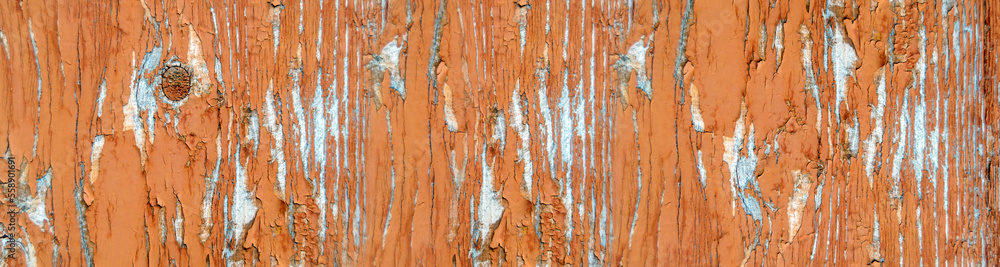 wood texture. board with peeling paint. abstract texture. Horizontal image. Banner for insertion into site. wood texture. board with peeling paint. abstract texture. Horizontal image. Banner for insertion into site.