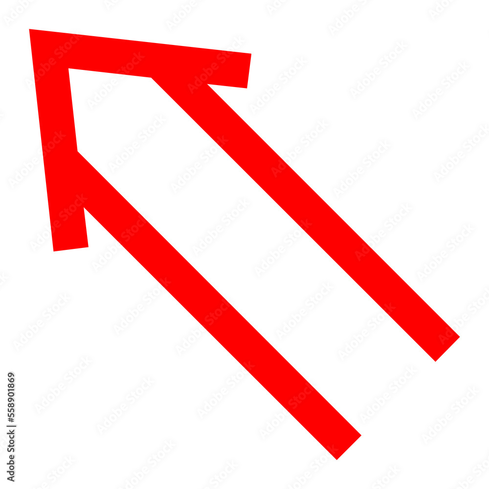 Directional Arrow Sign on Transparent Background Directional Arrow Sign on Transparent Background
