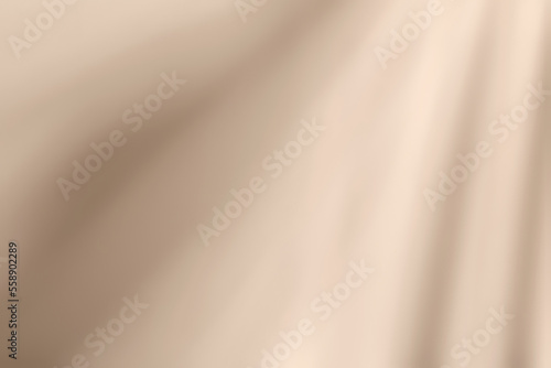 Abstract diagonal window shadows and light on solid beige wall texture. Abstract trendy colored natural light concept background. Copy space for text overlay, poster mockup, flat lay, top view