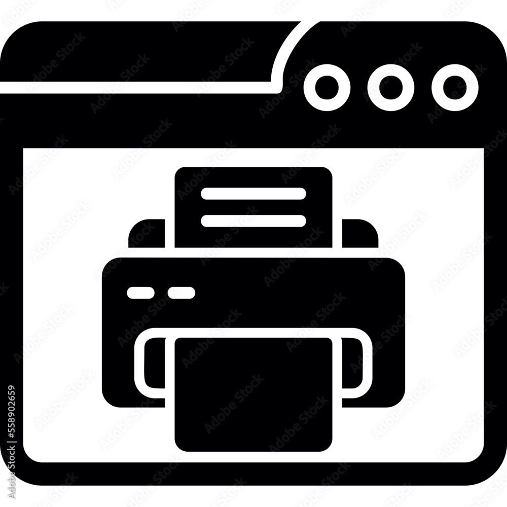 Web Printer Icon Web Printer Icon