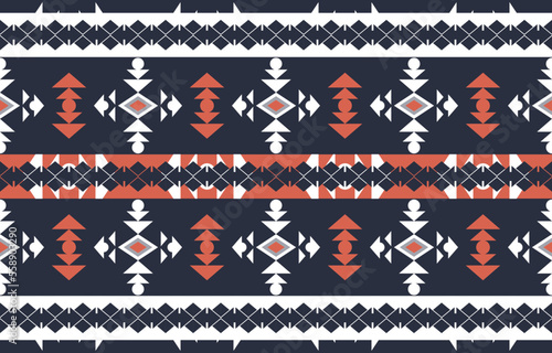 Oriental traditional ikat ethnic textile pattern Design for book cover,background,carpet,wallpaper,clothing,wrapping,Batik,fabric,Vector illustration embroidery style.