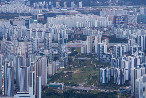 Apartment Landscape in Seoul, Korea