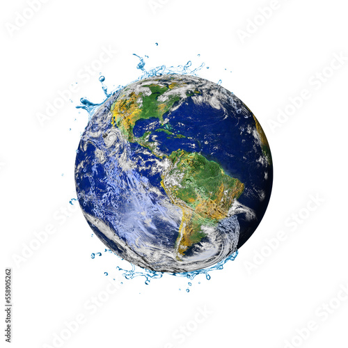 Water scarcity concept on earth. Elements of this image furnished by NASA.