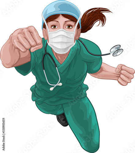 Nurse Doctor Woman Super He...
