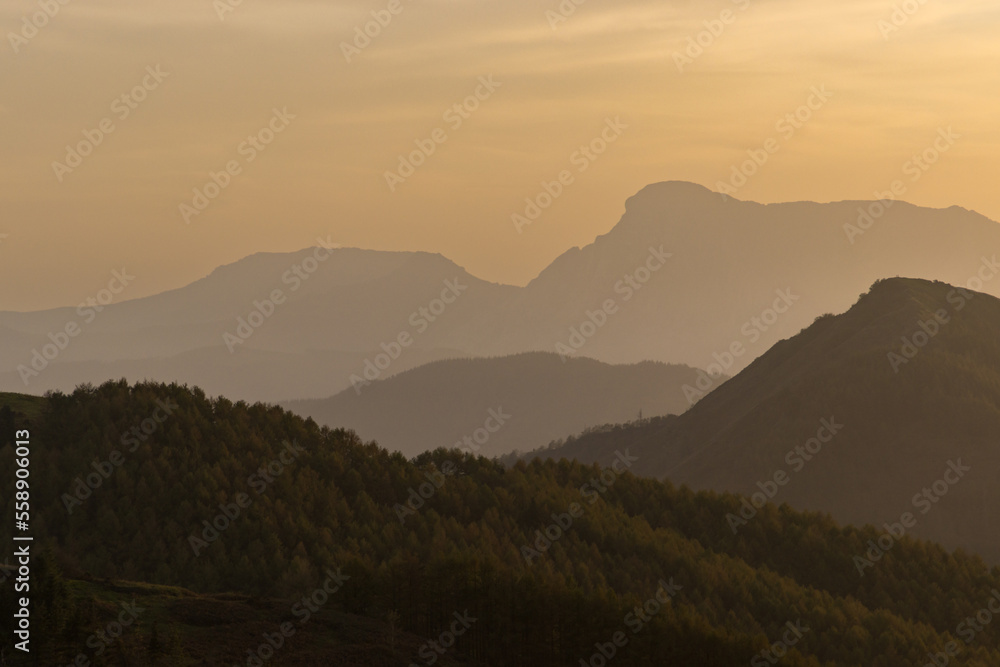 Views of Kalamua mountain and surrounding area in the Basque Country (Spain)
