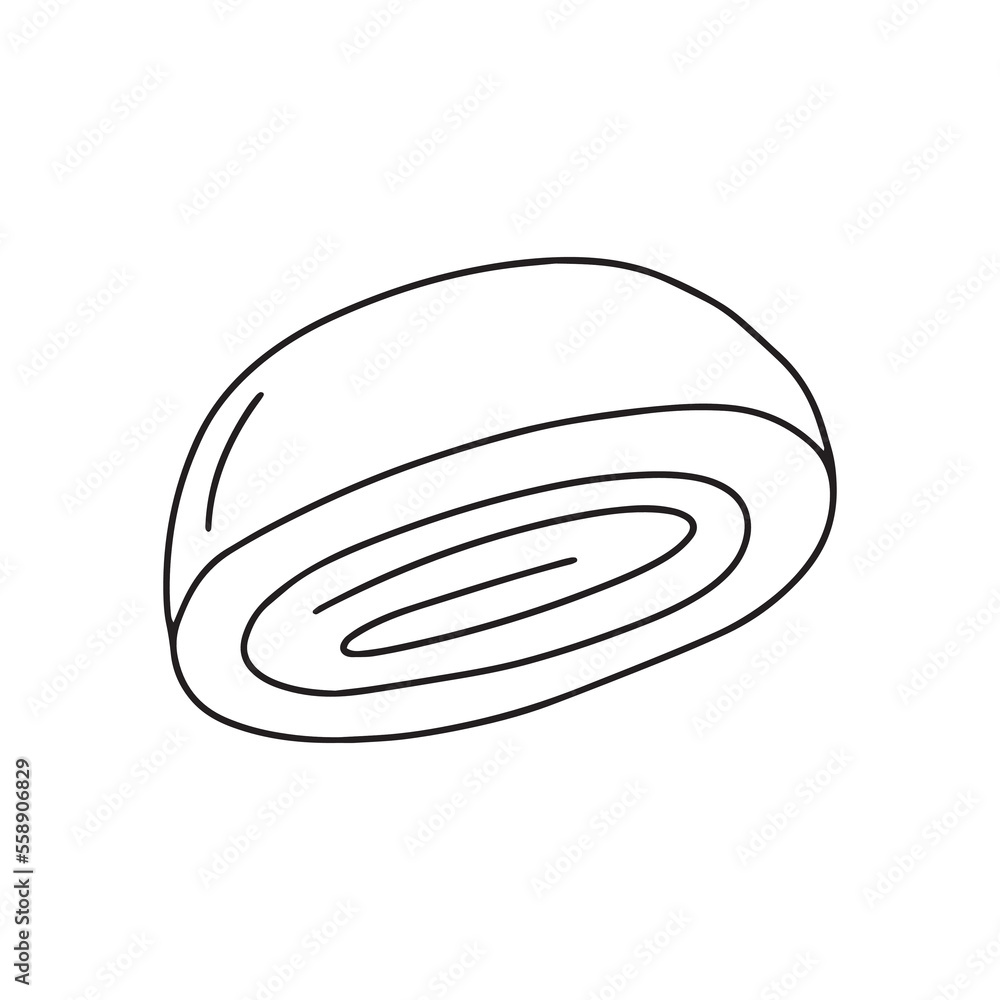 Vector Japanese dessert mochi doodle sketch Vector Japanese dessert mochi doodle sketch