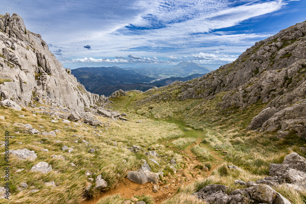 Views of Udalaitz mountain and surrounding area in the Basque Country (Spain)