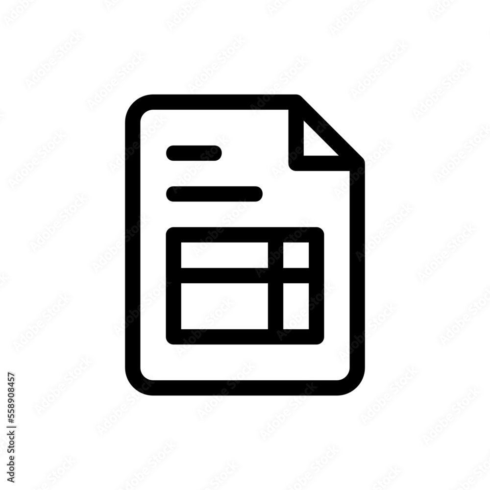 invoice line icon invoice line icon