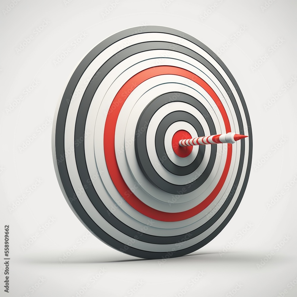 target with white background. Digital illustration AI target with white background. Digital illustration AI
