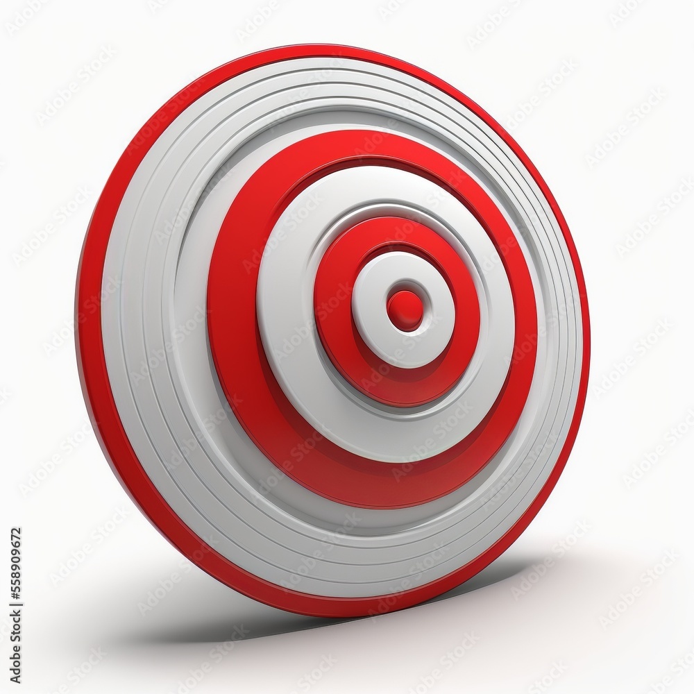target with white background. Digital illustration AI target with white background. Digital illustration AI