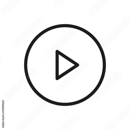 Free Download play button outline icon vector - GFXLoad