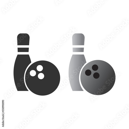skittle and boll bowling icon. Game vector ilustration.