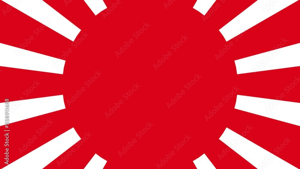 Imperial Japanese Army Flag, Rising Sun Flag, Empire of Japan Flag with 16 rays on a red circle