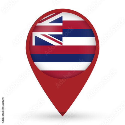 Hawaii state map pointer with shadow on white background. Vector illustration. Free Download Hawaii state map pointer with shadow on white background. Vector illustration. - GFXLoad