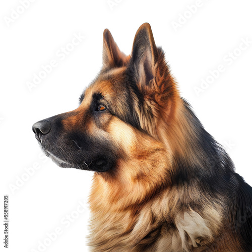 German shepherd dog isolated, generative ai , PNG