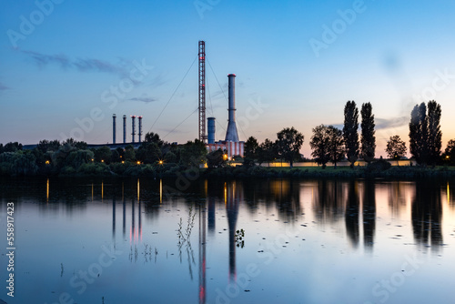 reflection of old power plant in Budapest © ugur