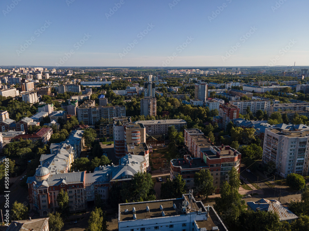 Cityscape with residential buildings Cityscape with residential buildings