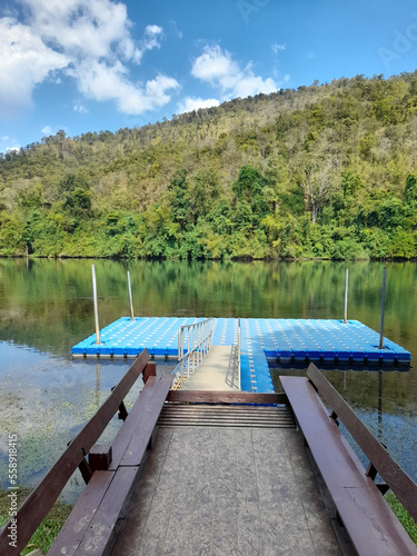 wooden pier on the lake