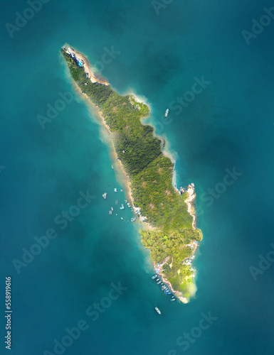 Kerala map aerial top view