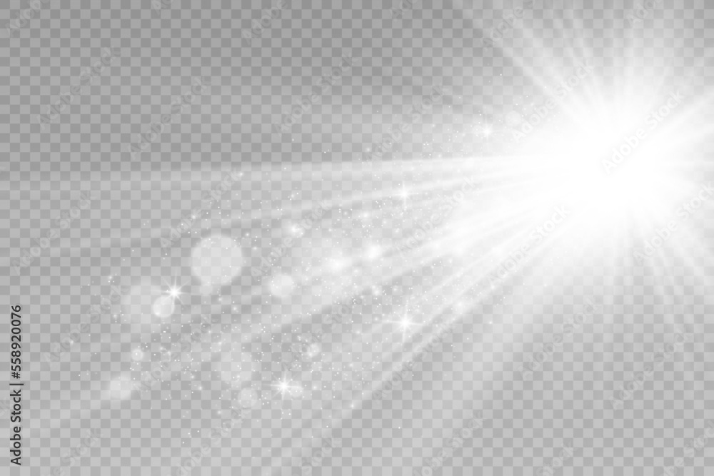 Special lens flash, light effect. The flash flashes rays and searchlight. illust.White glowing light. Beautiful star Light from the rays. The sun is backlit. Bright beautiful star. Sunlight. Glare.
Special lens flash, light effect. The flash flashes rays and searchlight. illust.White glowing light. Beautiful star Light from the rays. The sun is backlit. Bright beautiful star. Sunlight. Glare.