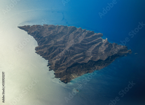 Agios Efstratios or Saint Eustratius is first green island, entirely powered by renewable energy sources in Greece, North Aegean sea. photo