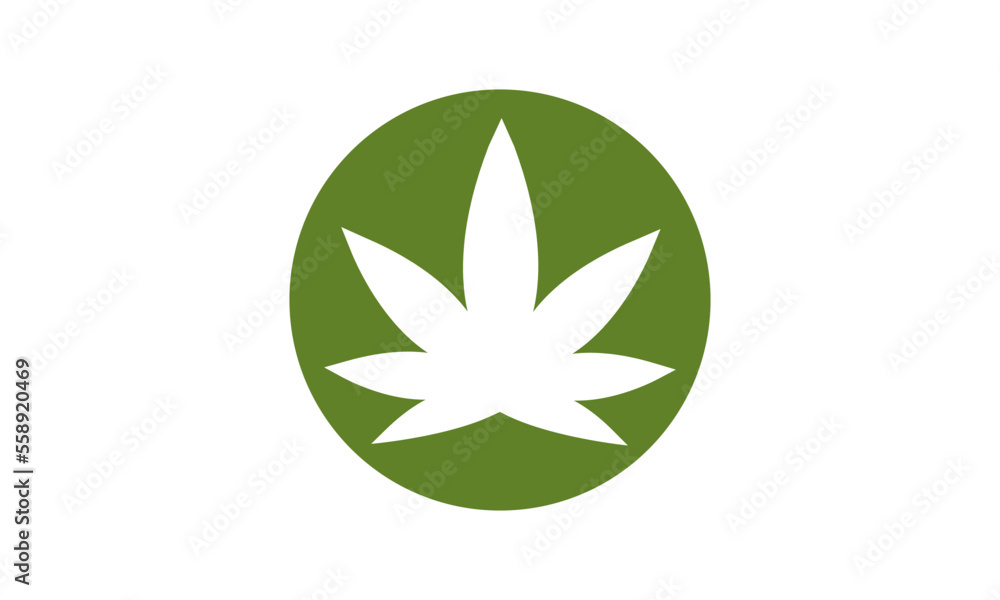 cannabis leaf logo	
