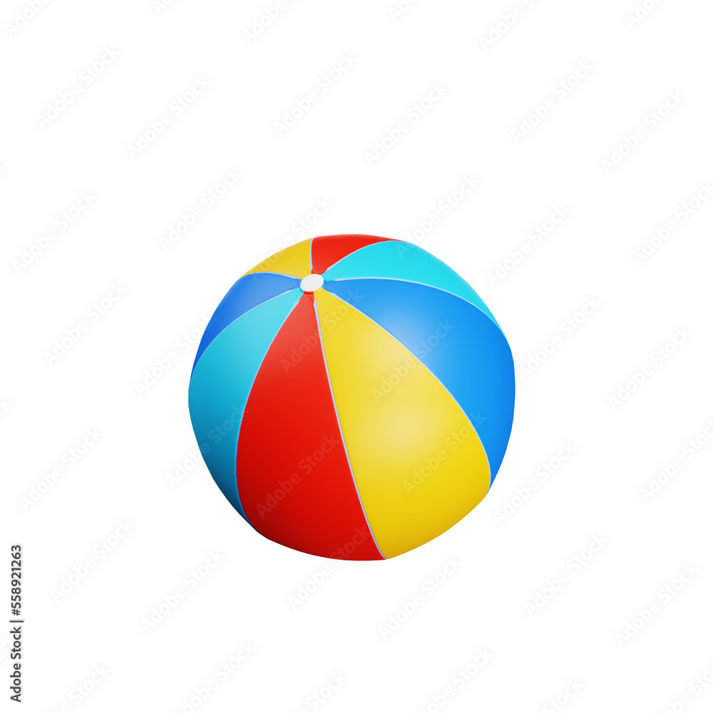 3d illustration holiday icon 3d render object icon beach ball 3d illustration holiday icon 3d render object icon beach ball
