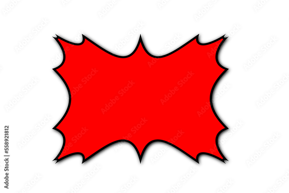 Starburst pop art. Comic background with speech bubble and halftone, white, yellow and red