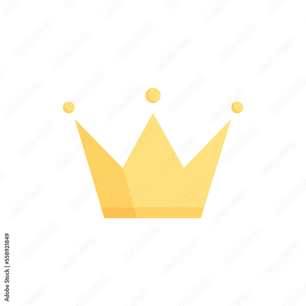 Golden crown. Vector illustration isolated on white background. Good for logos, icons, posters, stickers Golden crown. Vector illustration isolated on white background. Good for logos, icons, posters, stickers