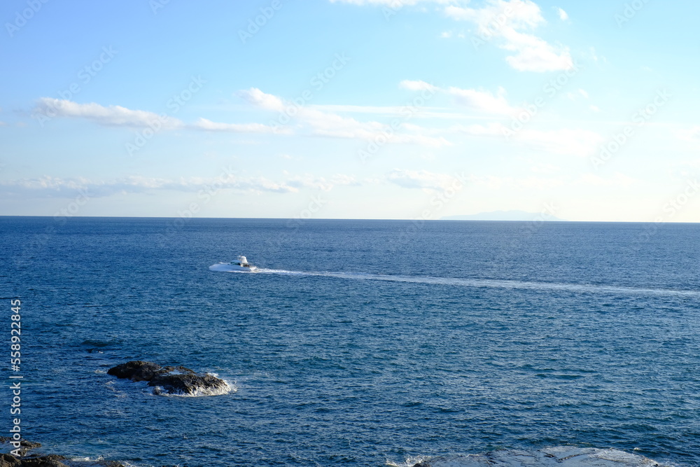 boat in the sea of Enoshima island boat in the sea of Enoshima island