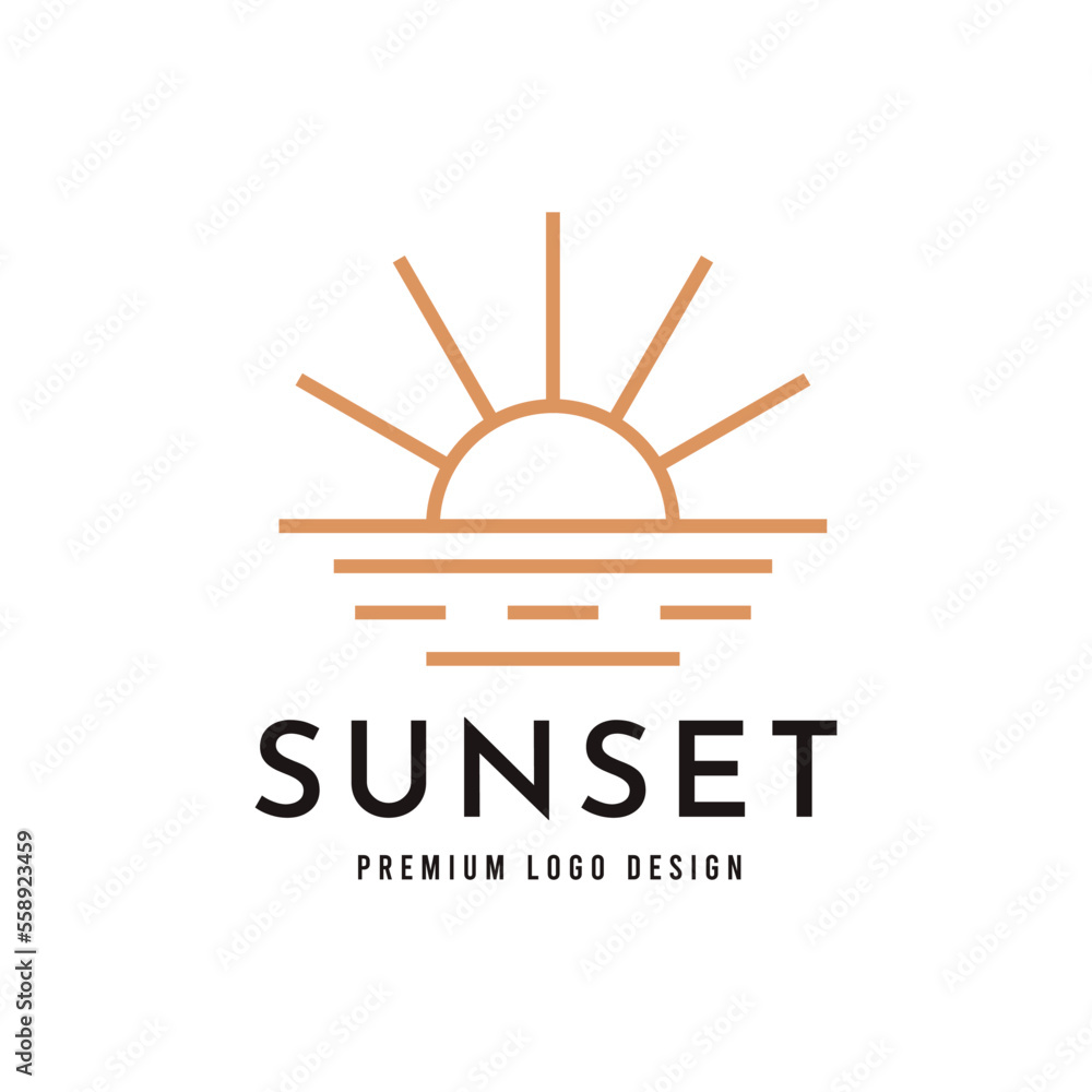 Sun logo design vector template Icon symbol Illustration Sun logo design vector template Icon symbol Illustration
