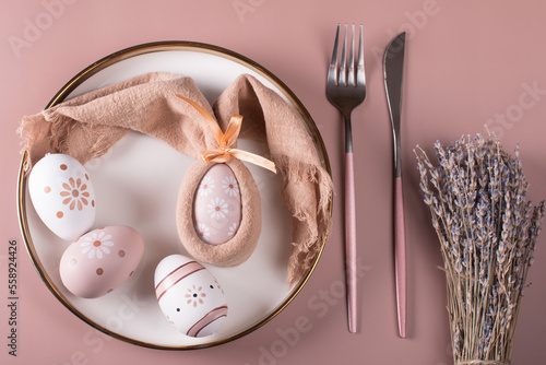 Photography easter table setting