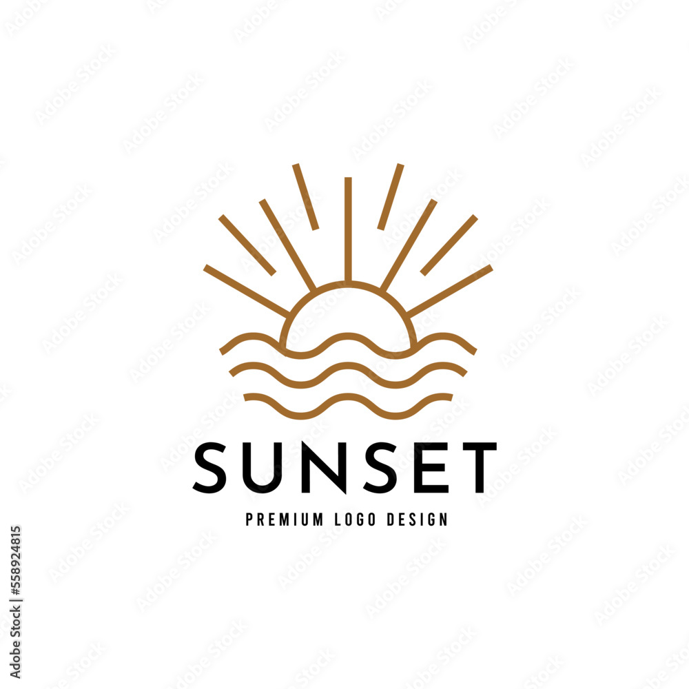 Sun logo design vector template Icon symbol Illustration Sun logo design vector template Icon symbol Illustration