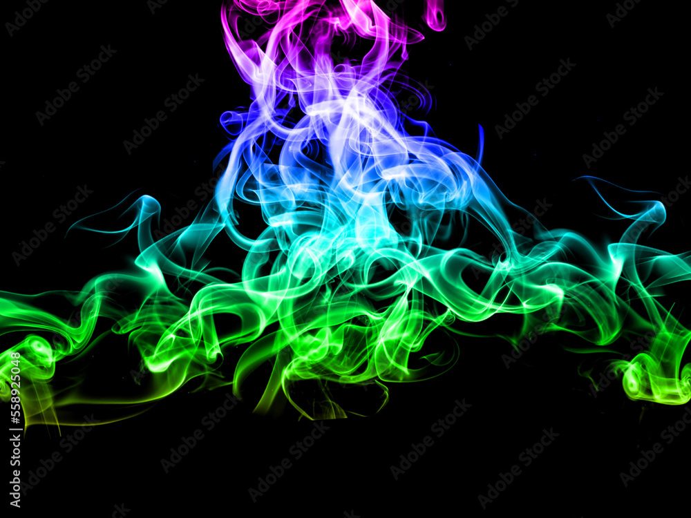 Colorful smoke on dark background. Colorful smoke on dark background.
