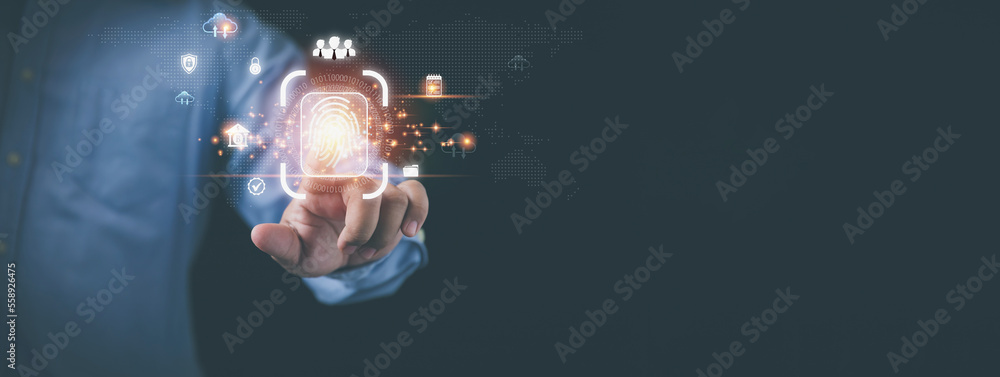 Fingerprint scan provides security access with biometrics ...